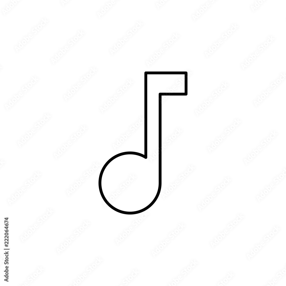 Poster music sign icon. element of image sign for mobile concept and web apps illustration. thin line icon 