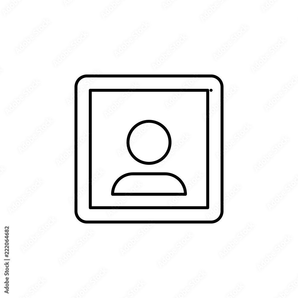Poster portrait sign icon. element of image sign for mobile concept and web apps illustration. thin line ic