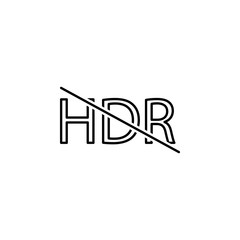 HDR sign icon. Element of image sign for mobile concept and web apps illustration. Thin line icon for website design and development, app development. Premium icon
