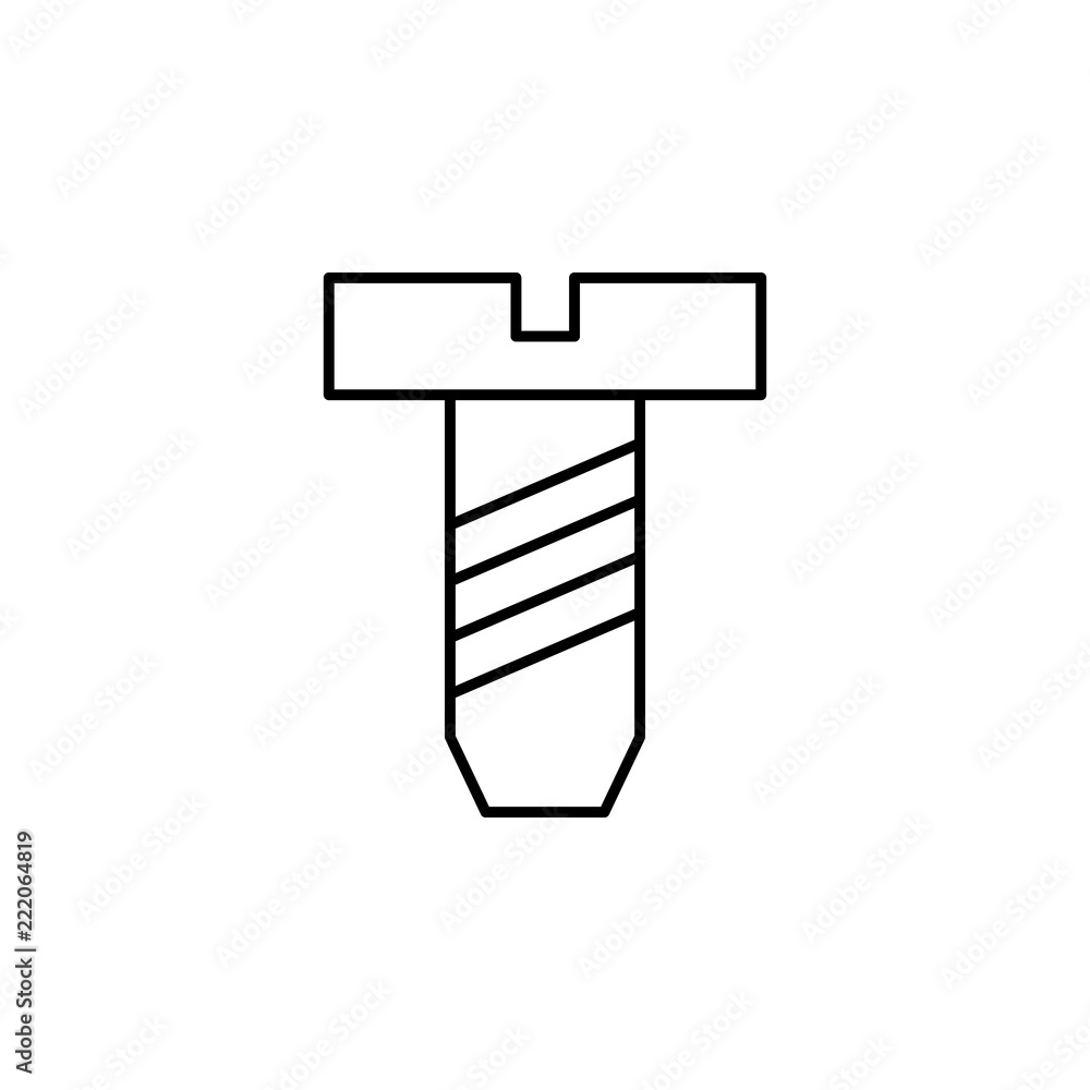 Poster screw. element of construction icon for mobile concept and web apps. thin line screw can be used for