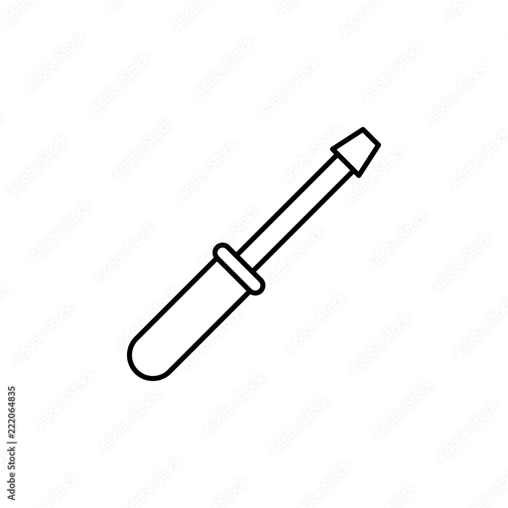 Poster wrench. element of construction icon for mobile concept and web apps. thin line wrench can be used f