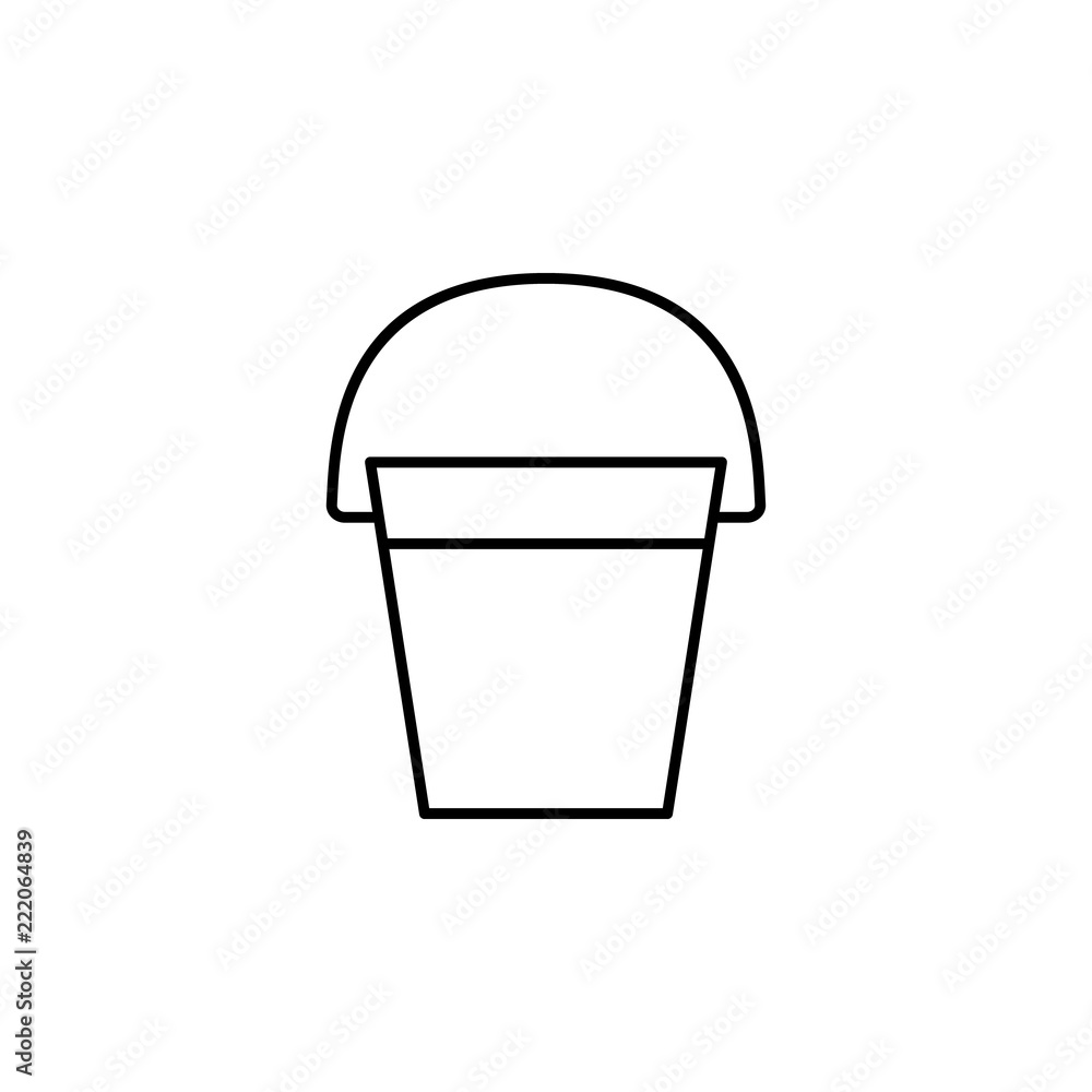 Poster bucket. element of construction icon for mobile concept and web apps. thin line bucket can be used f