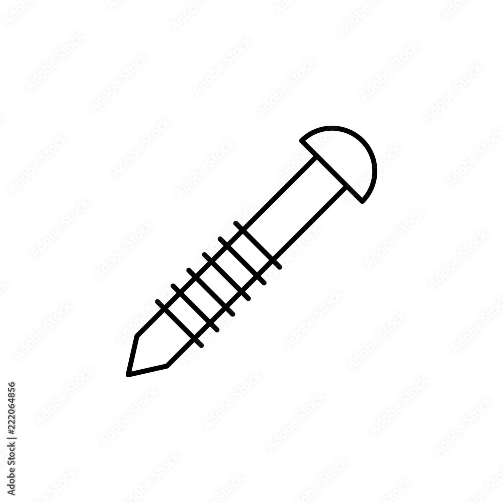 Poster screw. element of construction icon for mobile concept and web apps. thin line screw can be used for