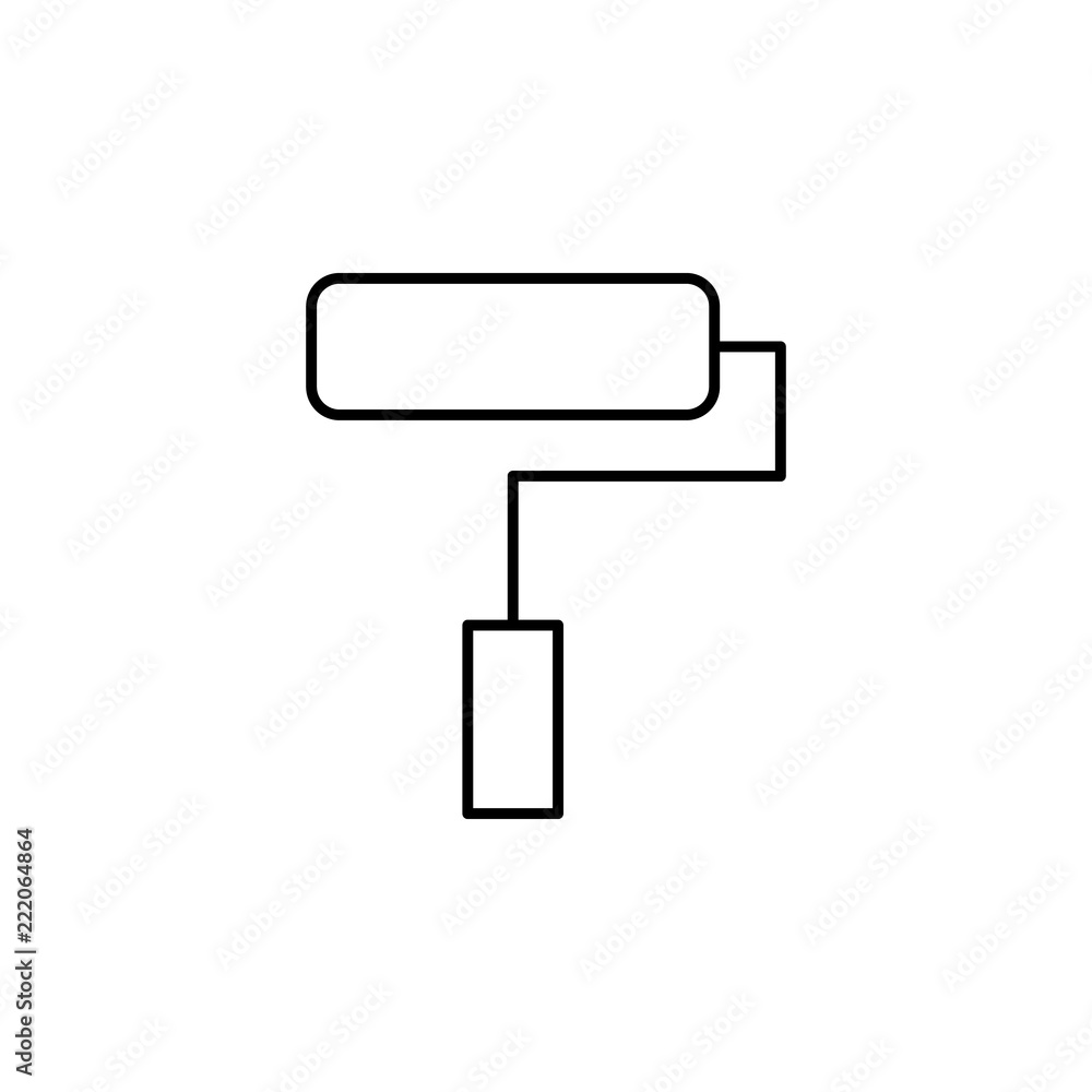 Poster paint roller. element of construction icon for mobile concept and web apps. thin line paint roller c