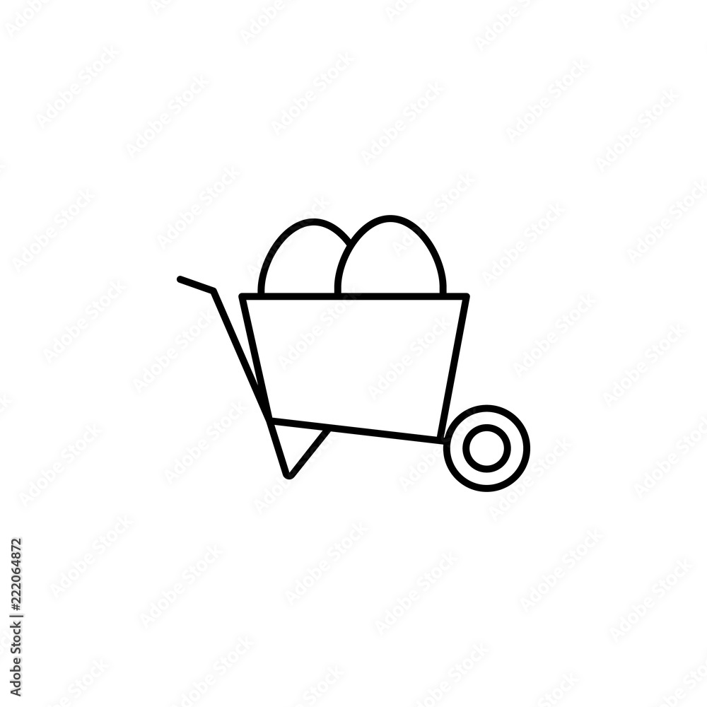 Poster trolley. element of construction icon for mobile concept and web apps. thin line trolley can be used