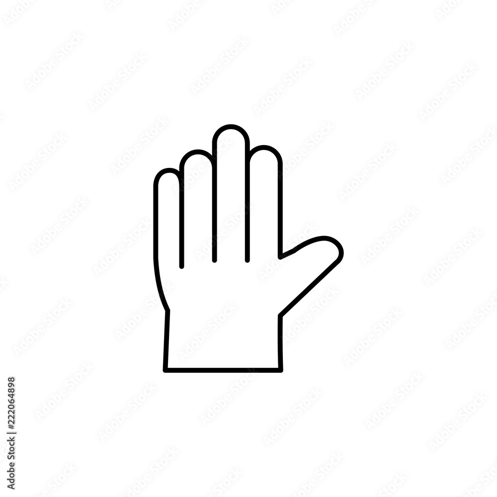 Poster glove. element of construction icon for mobile concept and web apps. thin line glove can be used for