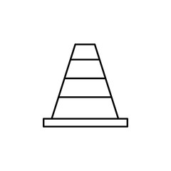 cone. Element of construction icon for mobile concept and web apps. Thin line cone can be used for web and mobile