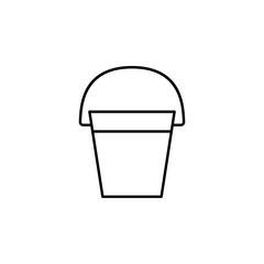 bucket. Element of construction icon for mobile concept and web apps. Thin line bucket can be used for web and mobile