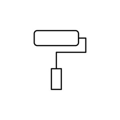 paint roller. Element of construction icon for mobile concept and web apps. Thin line paint roller can be used for web and mobile