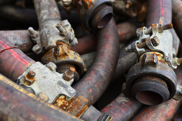 Old Industrial Hoses Background,