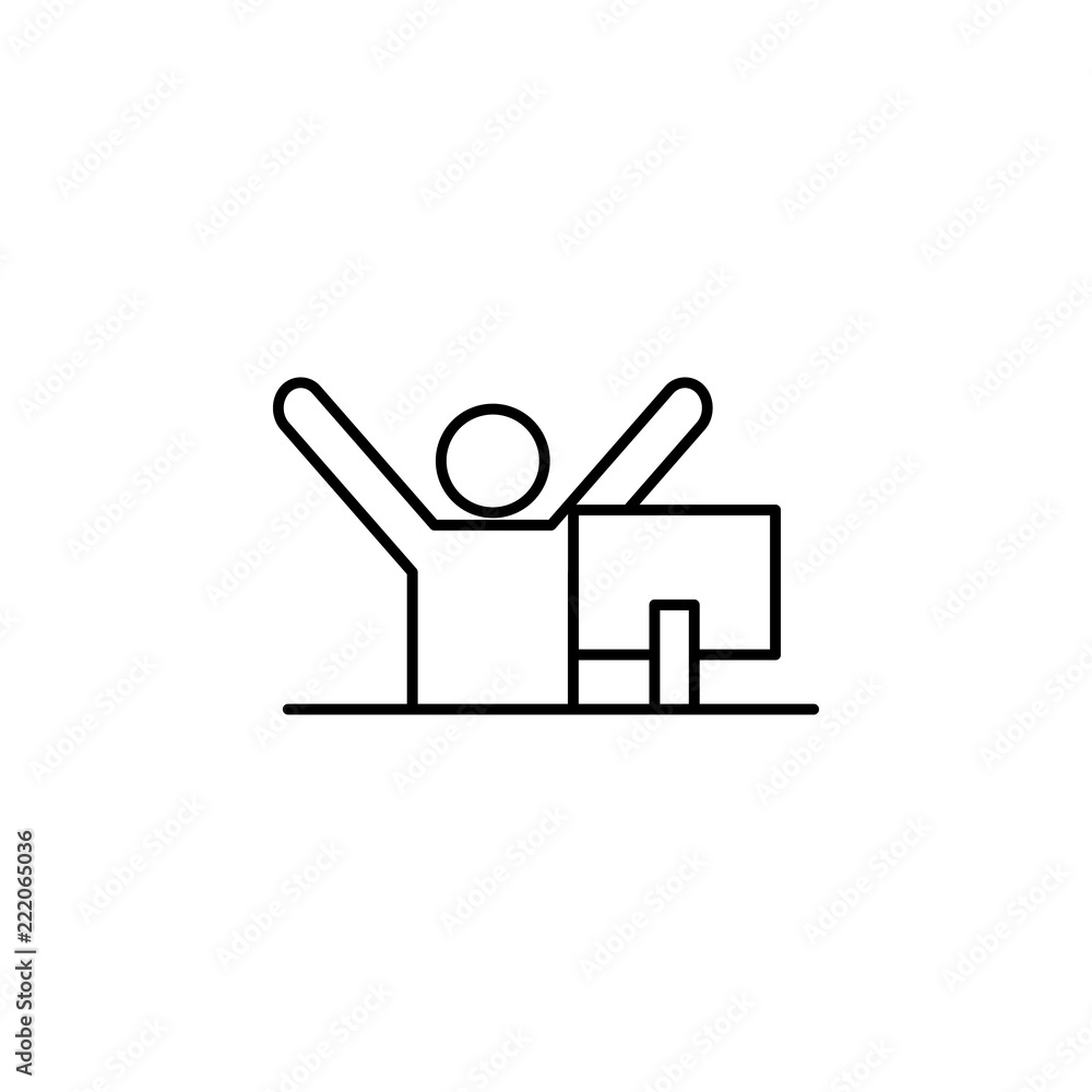 Poster businessman icon. element of conceptual figures icon for mobile concept and web apps. thin line busi