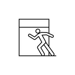 achieve icon. Element of conceptual figures icon for mobile concept and web apps. Thin line achieve icon can be used for web and mobile