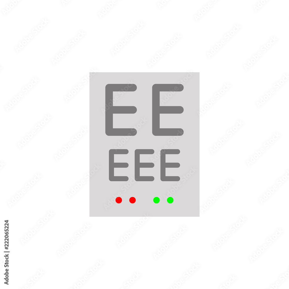 Poster optometry illustration. element of optometry icon for mobile concept and web apps. colored optometry