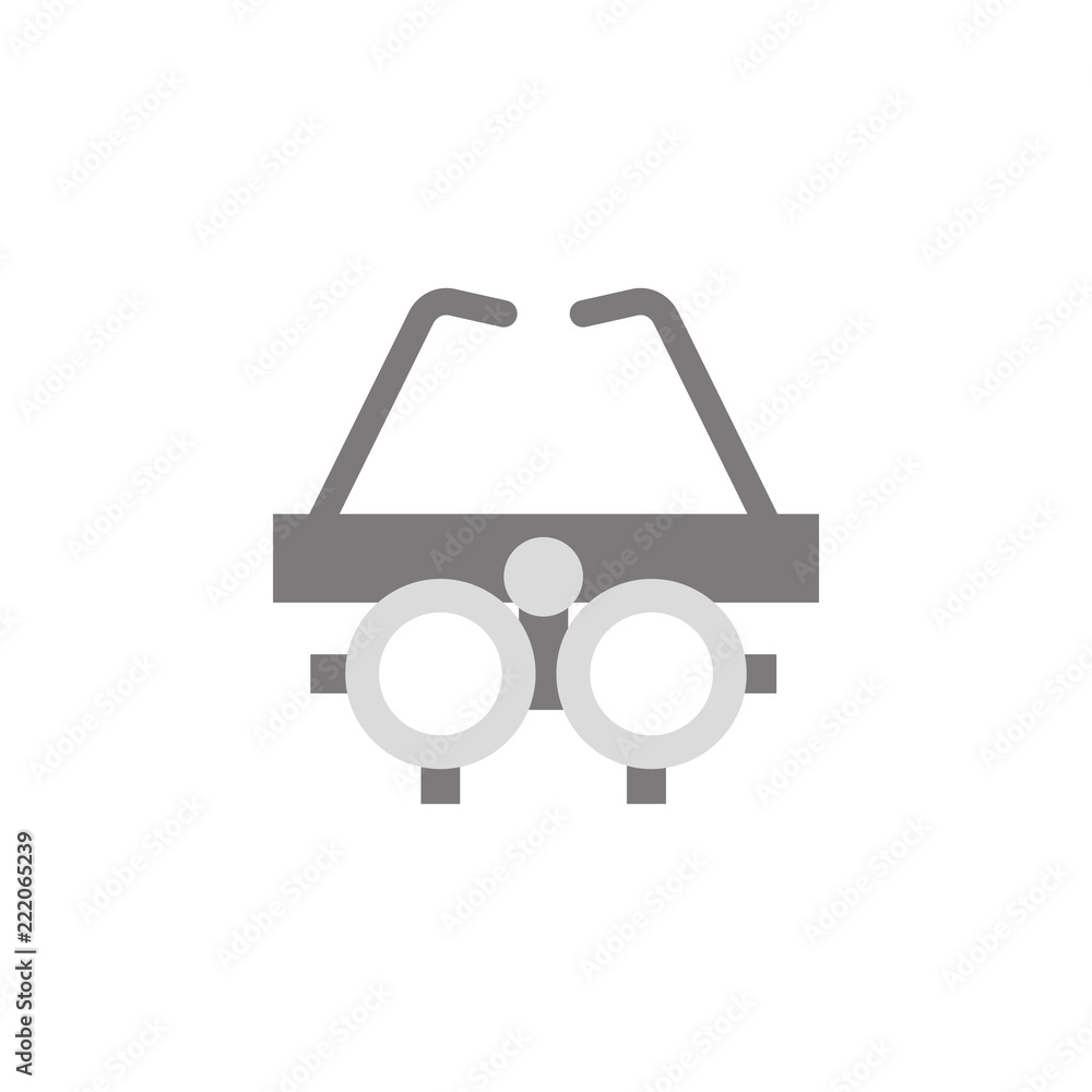 Poster testing glasses illustration. element of optometry icon for mobile concept and web apps. colored tes