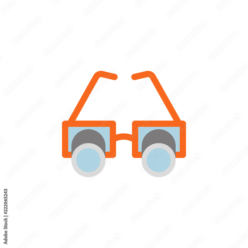 Poster testing glasses illustration. element of optometry icon for mobile concept and web apps. colored tes
