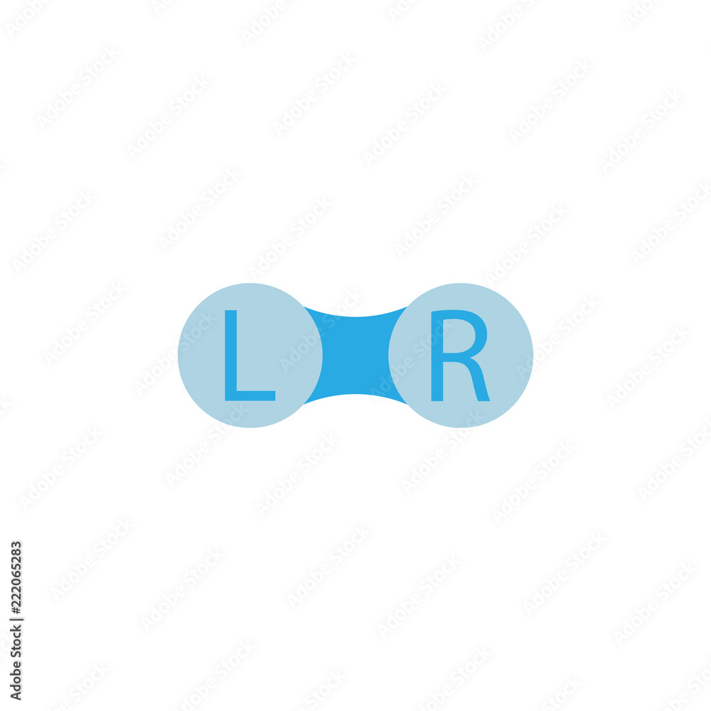 Poster lens holder illustration. element of optometry icon for mobile concept and web apps. colored lens ho
