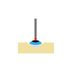 laser surgery illustration. Element of optometry icon for mobile concept and web apps. Colored laser surgery illustration can be used for web and mobile