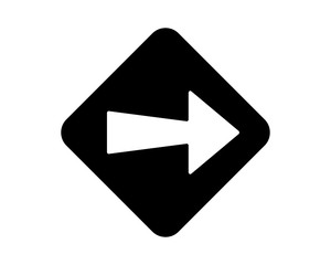 rhombus direction arrow black silhouette icon sign symbol logo vector image direction arrow