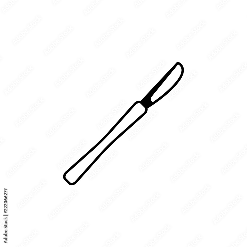 Aufkleber blade icon. element of plastic surgery icon for mobile concept and web apps. thin line blade icon ca