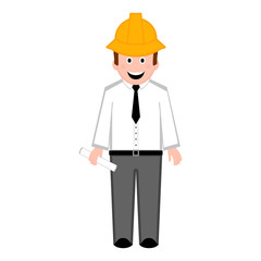 Isolated male engineer icon