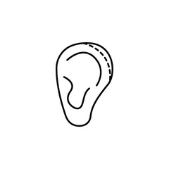 corrective plastic ear icon. Element of plastic surgery icon for mobile concept and web apps. Thin line corrective plastic ear icon can be used for web and mobile