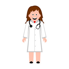 Fototapeta premium Isolated female doctor icon