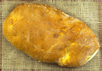 Ciabatta bread top view