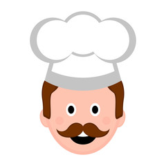 Isolated male chef avatar