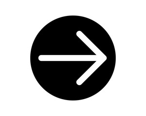 circle direction arrow black silhouette icon sign symbol logo vector image direction arrow