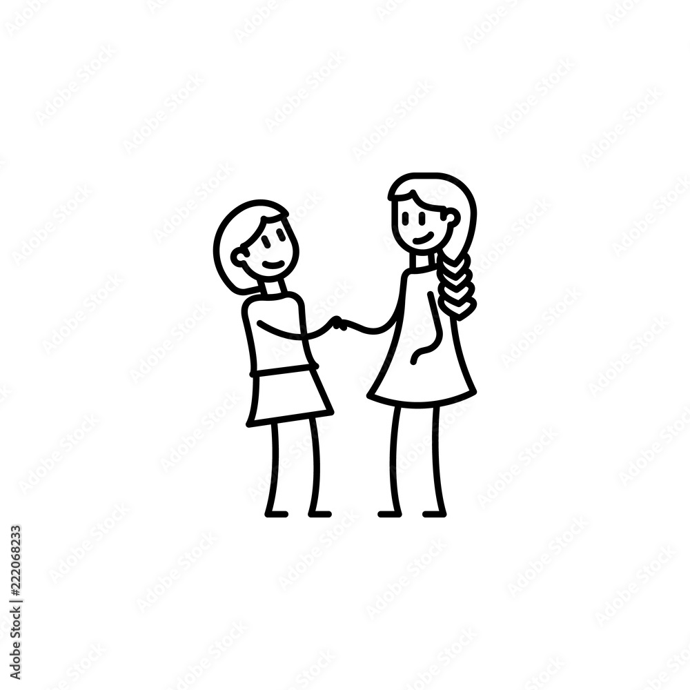 Poster friendship of classmates icon. element of friendship icon for mobile concept and web apps. thin line