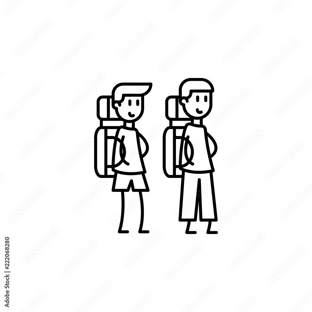 Poster classmates icon. element of friendship icon for mobile concept and web apps. thin line classmates ic