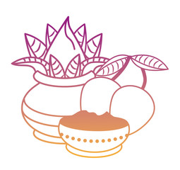 Ugadi indian elements rainbow lines