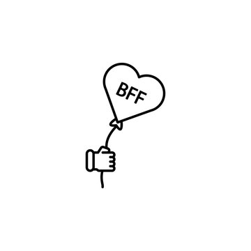 BFF heart icon. Element of friendship icon for mobile concept and ...