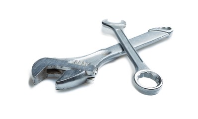 A Wrench and An Adjustable Wrench