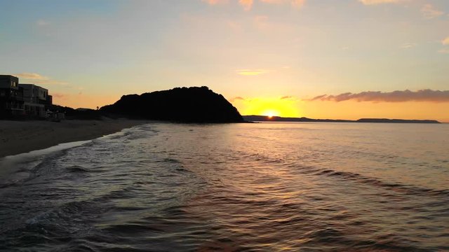 Moving Forward over the Itoshima Bay Sunset, At Fukuoka, Japan