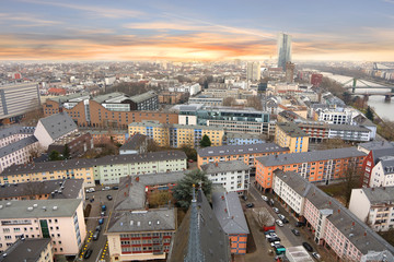 Obraz premium Aerial view of Frankfurt AM Main
