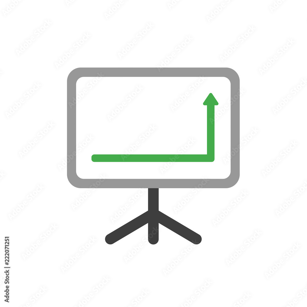 Poster vector icon concept of sales chart arrow moving down and up