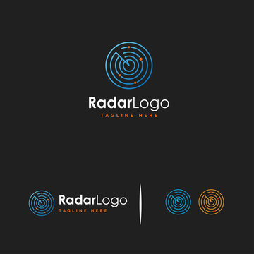 Radar Logo designs concept vector, Scanner logo template