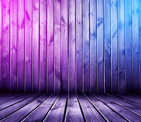 interior with neon lights