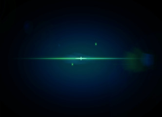 Lens flare light on black background
