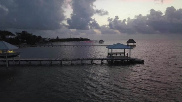 Coastline Pier & Boat Sunrise Pan