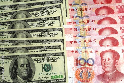 Us Currency Dollar Vs Chinese Yuan Stock Photo And Royalty Us Currency Dollar Vs Chinese Yuan