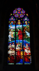 stained glass window in the Vienna Cathedral