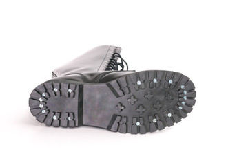 Screwed combat boot soles