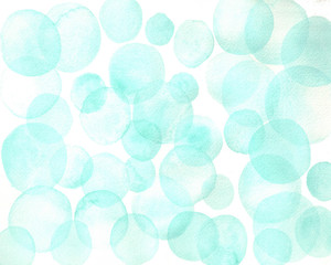 Abstract watercolor background. Watercolor pattern with blue circles.