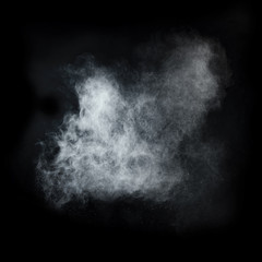 Dust cloud on black background