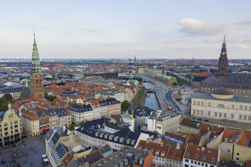 Naklejka na ściany i meble Copenhagen Denmark City Drone