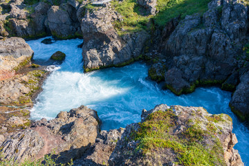 Barnafoss waterfalls in Iceland