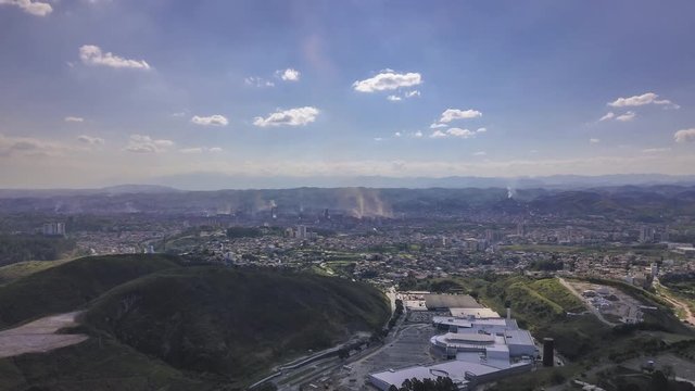 Timelapse of the industrial city of Volta Redonda in Brazil.