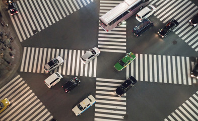 Fototapeta premium The intersection in Tokyo, Night day
